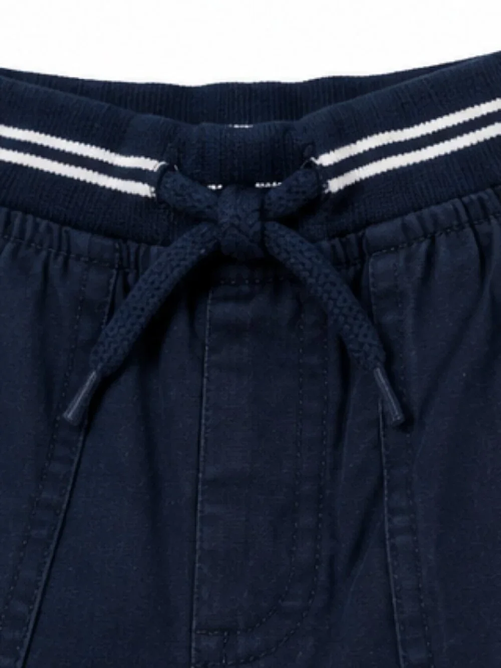 OshKosh - Boys Navy Blue Stretch Cargo Shorts Size 8 Drawstring Waist [NWT]